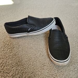 Vans Slip on Black  Shoes W 6.5